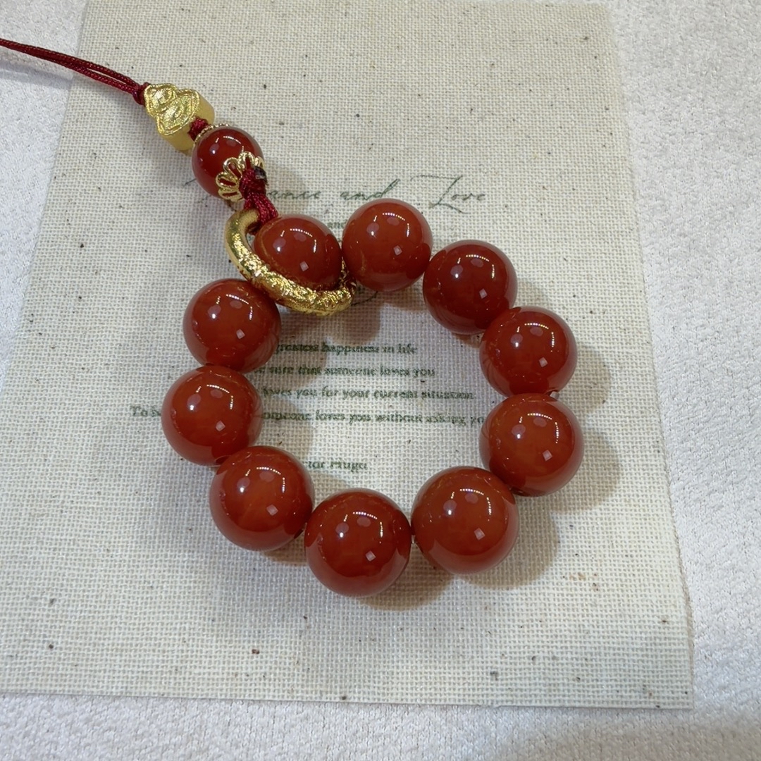 精品南红手机链车挂A66