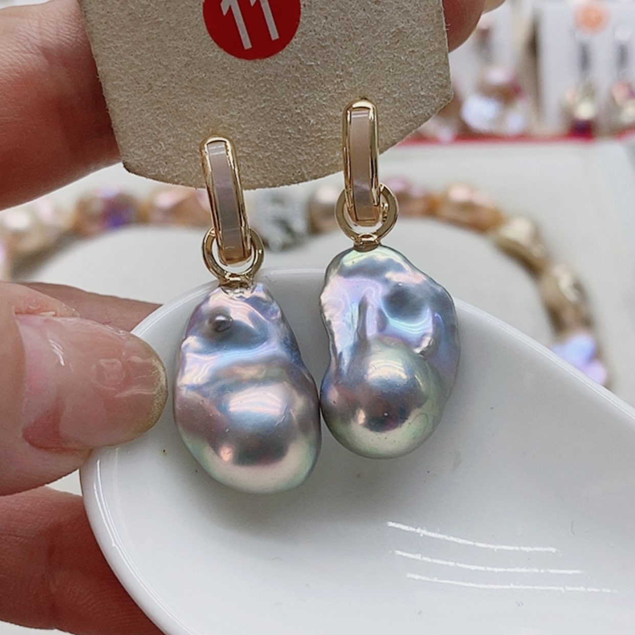 【闪购商品】淡水珍珠耳饰银S925镶嵌