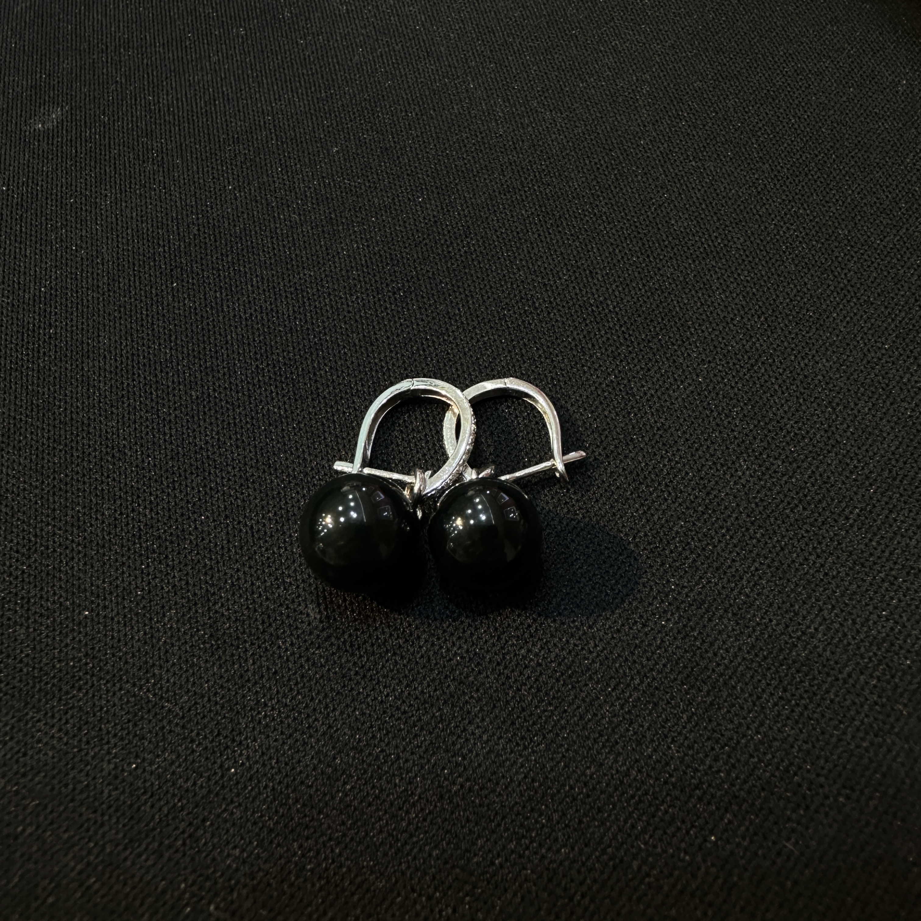 杨教授珠宝18k墨翠耳饰