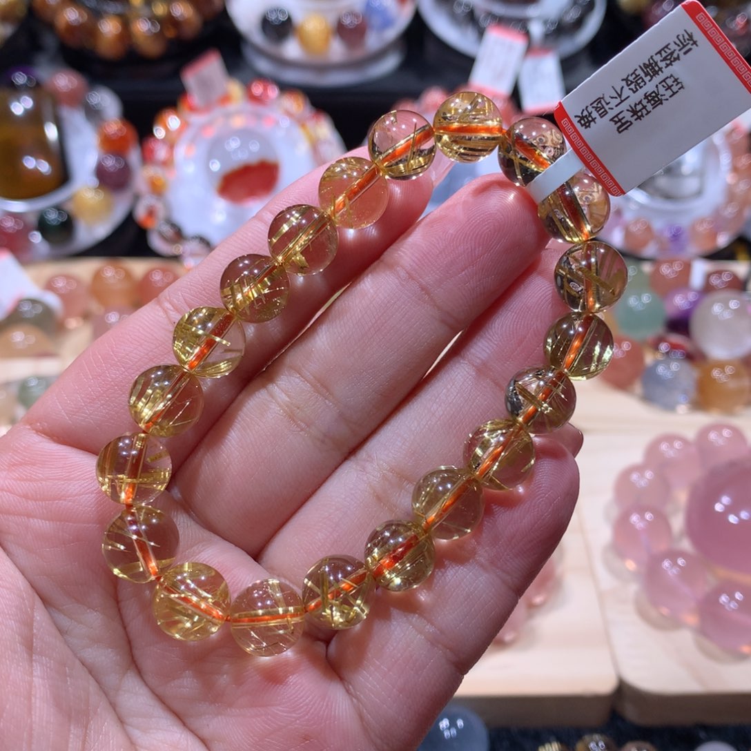 水晶手链未镶嵌钛晶手链9.6左右