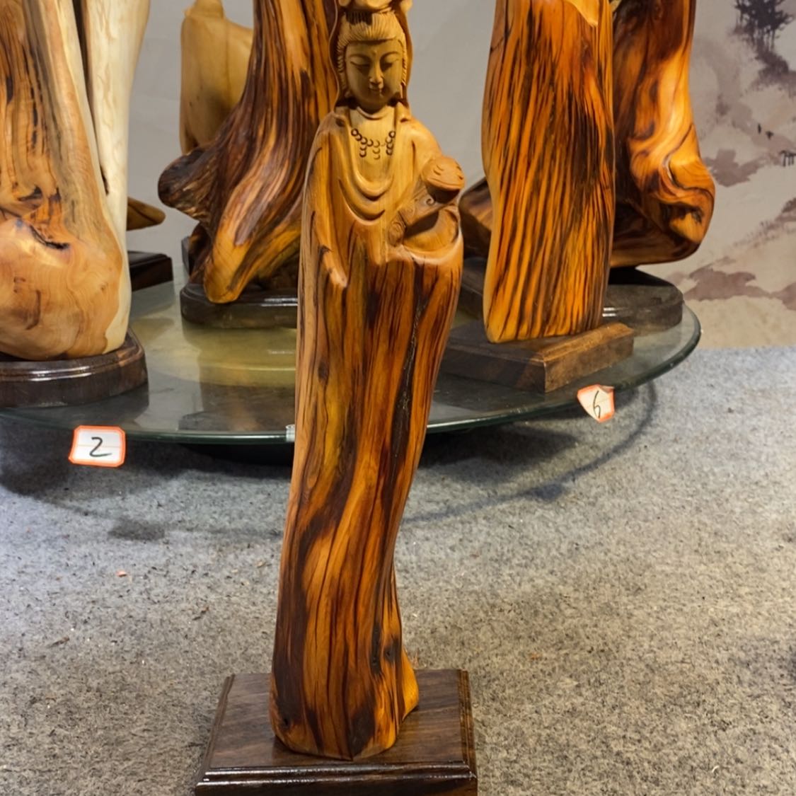 【闪购商品】柏木（崖柏）翼**顺根雕木雕工艺品摆件家居买十送