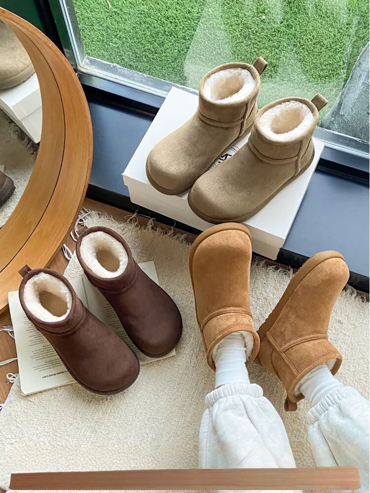 保暖时尚雪地靴小土豆勃肯鞋短靴韩版加绒短筒冬季