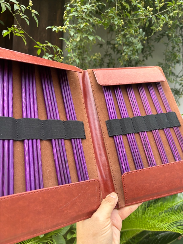 紫色直针 25厘米长度毛衣针