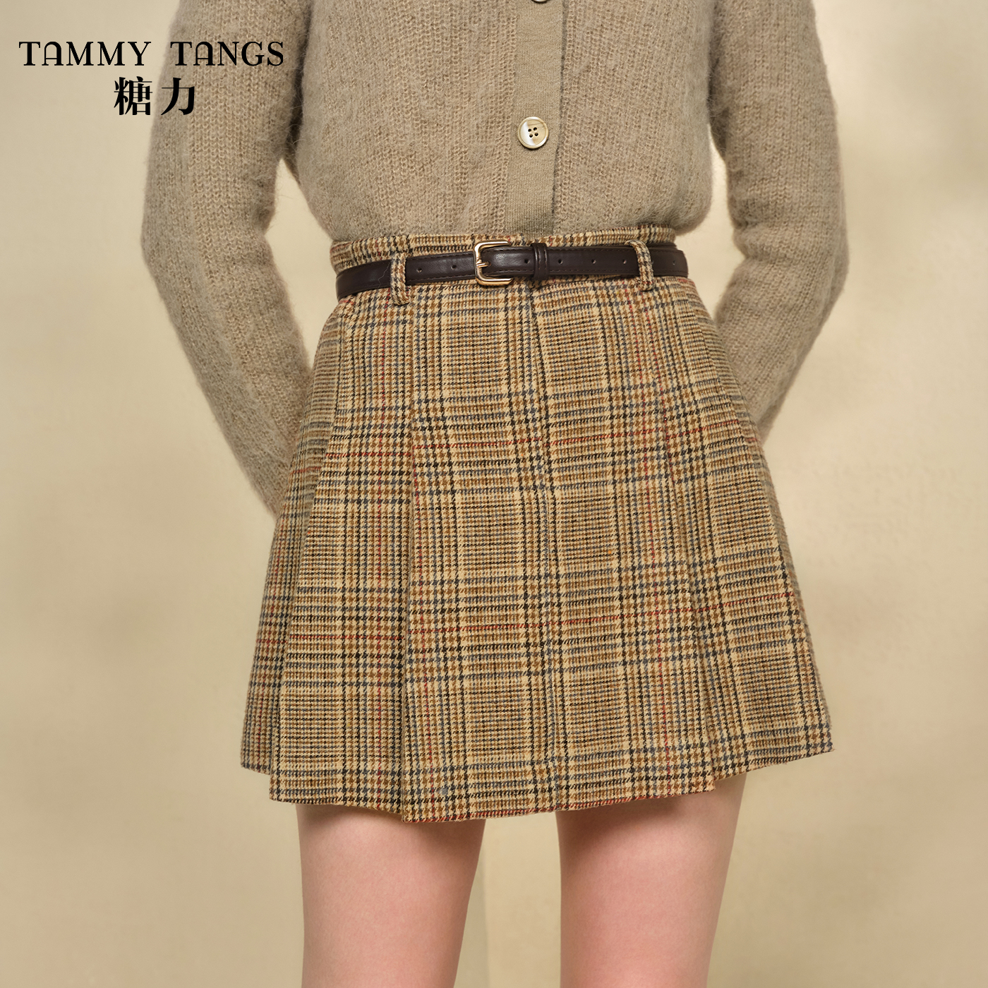 1340【金拐子专属】糖力学院风格纹百褶裙TWRDB51340