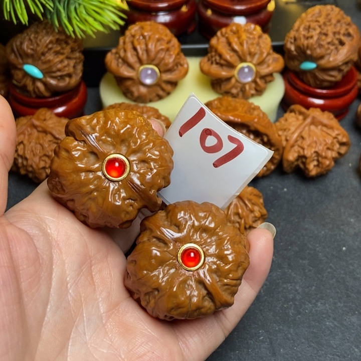 文玩核桃把件小****）38蛤蟆107