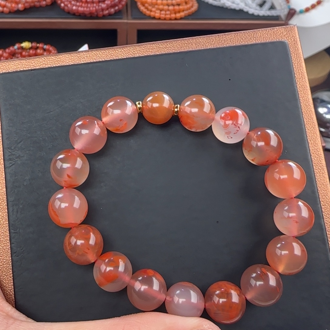 南红玛瑙未镶嵌手链