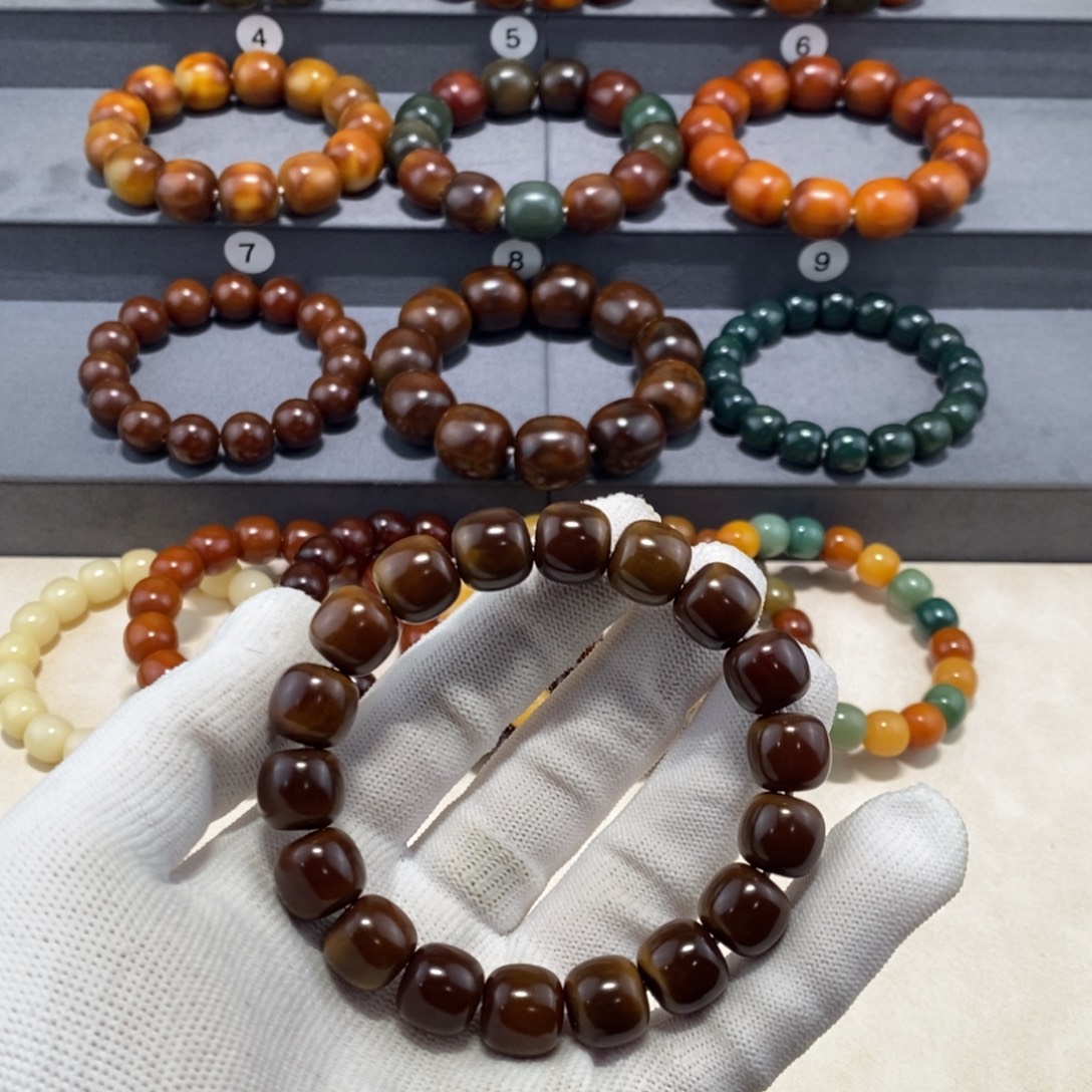 手串菩提根/象牙果全品无暇洒金老料卡13高货