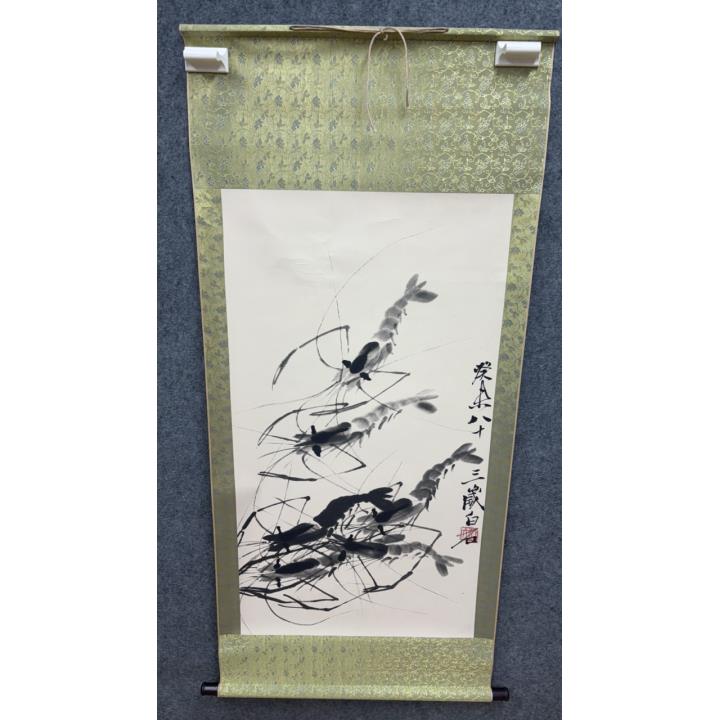 d57虾六只-【精品复仿】-高清艺术微喷复刻画