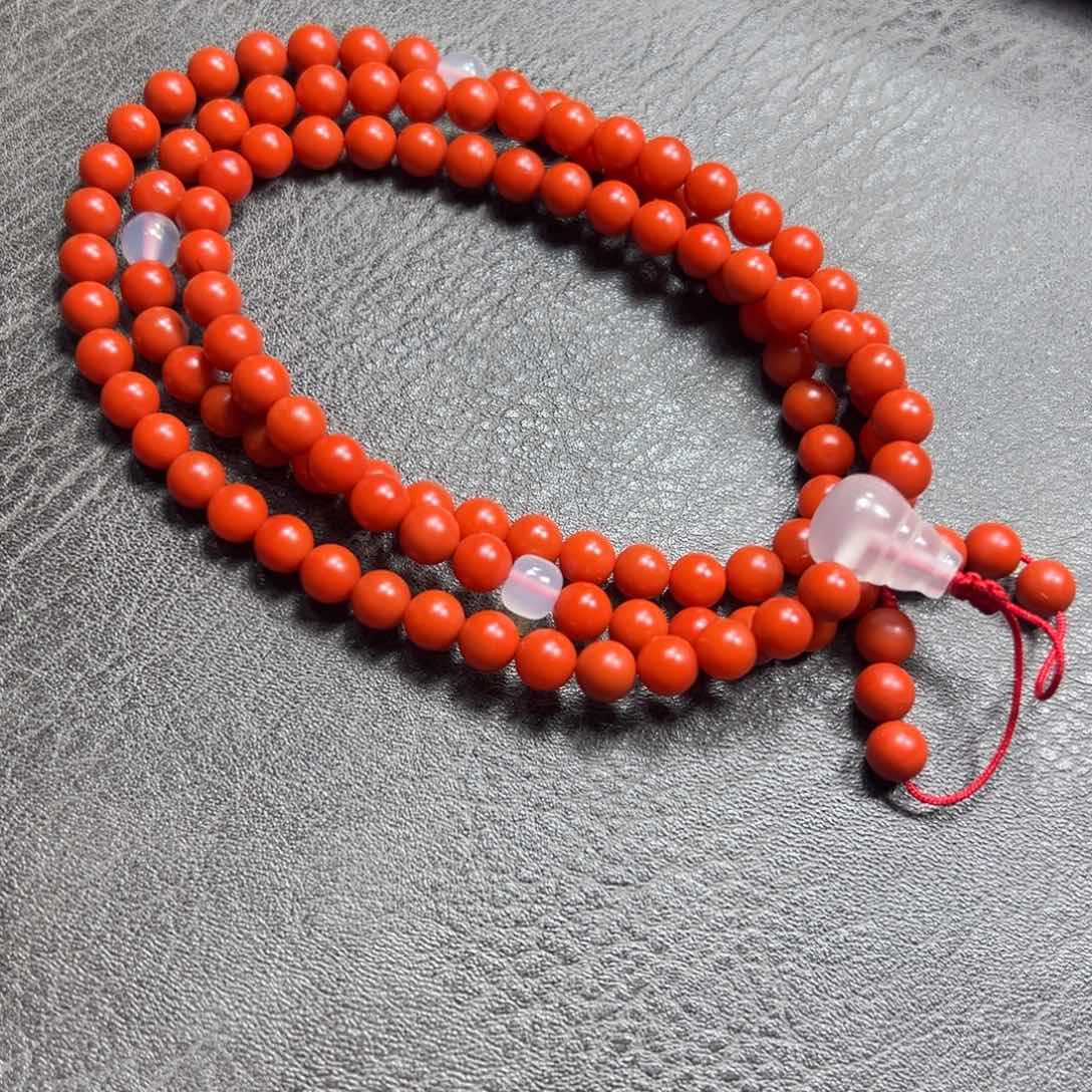 南红玛瑙108珠子未镶嵌甜**西