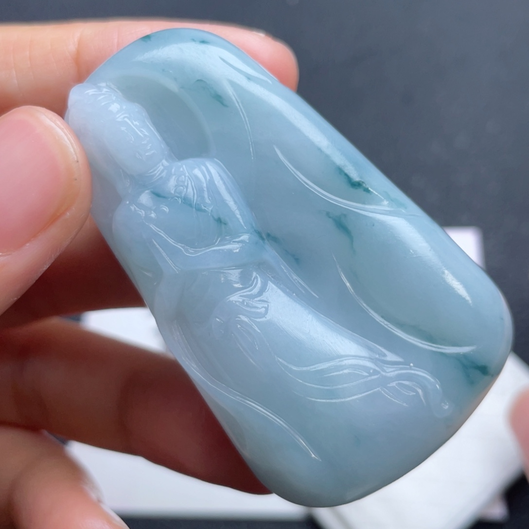 用***1定制翡翠未镶嵌翡翠吊坠