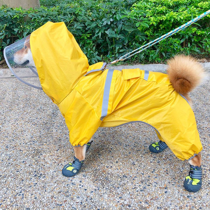 中型小型犬雨衣四腿全包泰迪狗雨披防水贵宾雪纳瑞柴犬狗雨天衣服