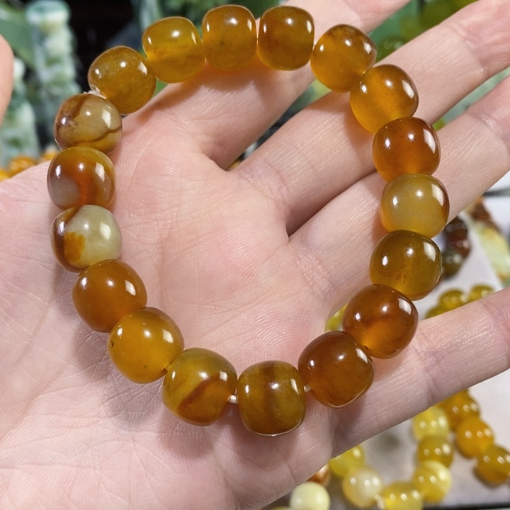 未镶嵌岫玉手串手链