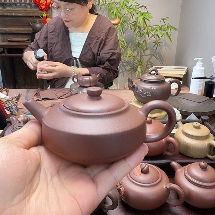 茶壶底槽青精工半手制作周盘（170 C c）