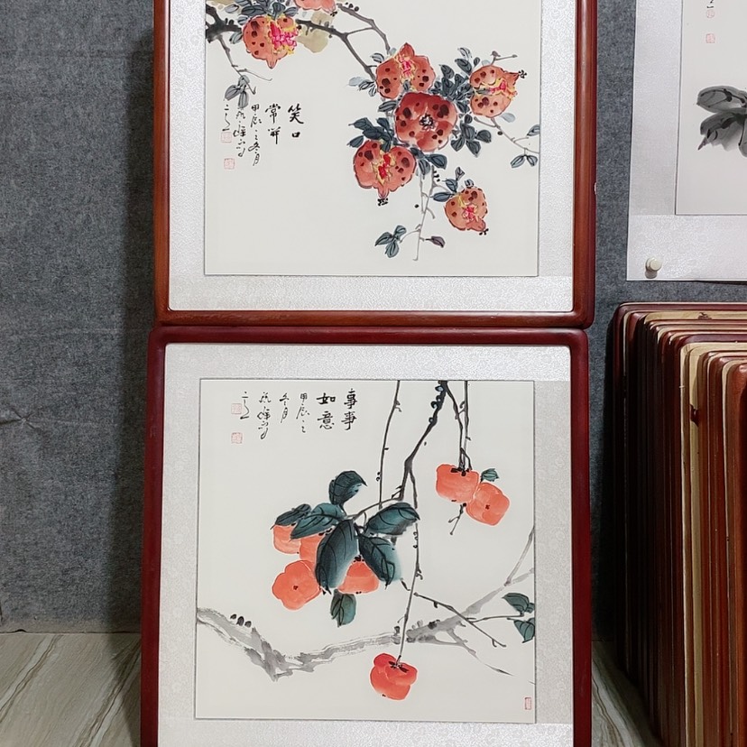【闪购商品】国画快**强书画作品带框65×65