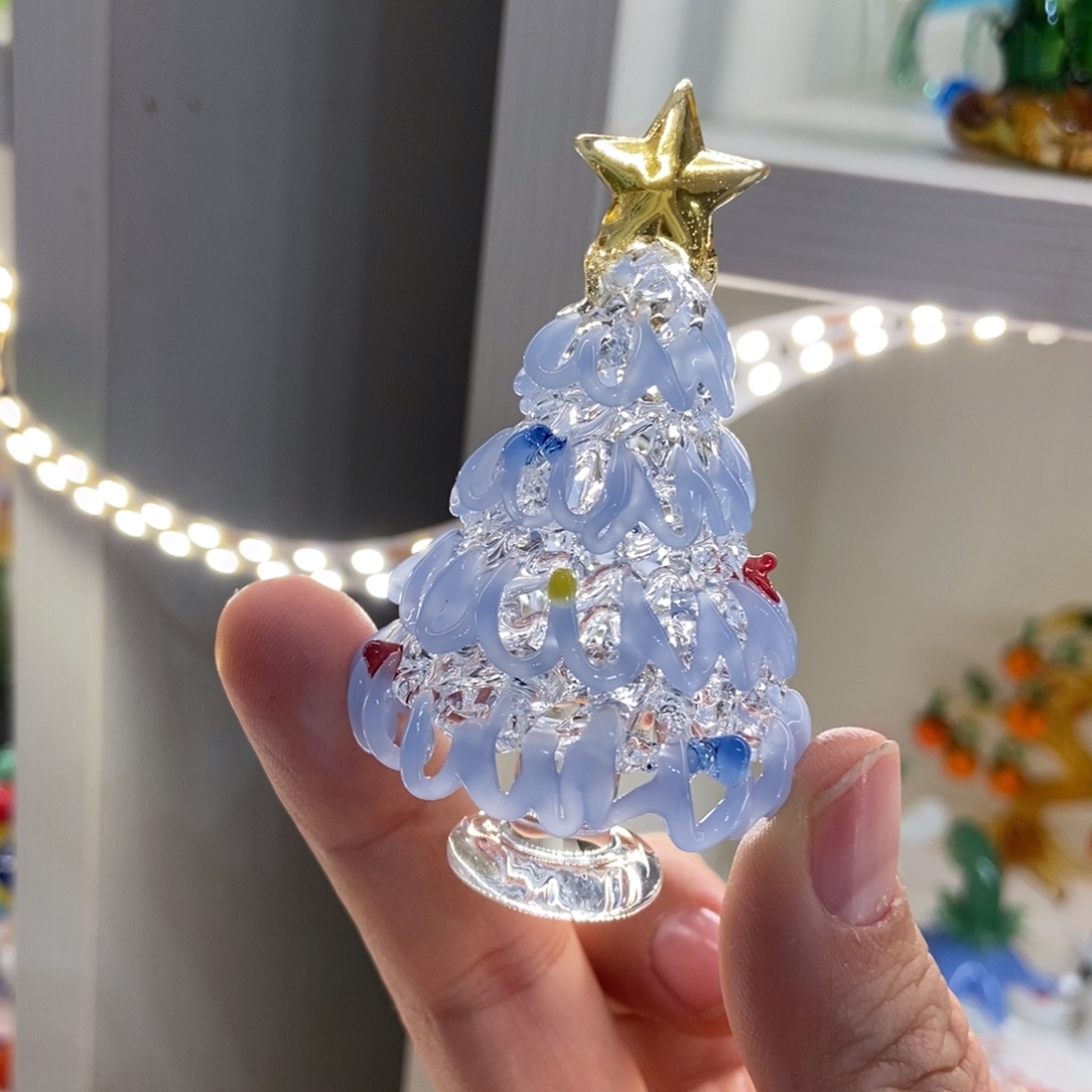 手工艺品琉璃奶蓝