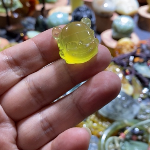 蛇纹石玉未镶嵌手把或挂件