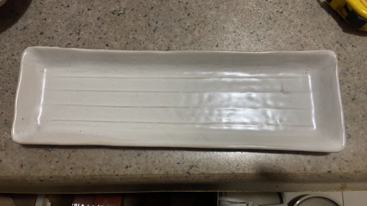 茶托，长方形大号白色