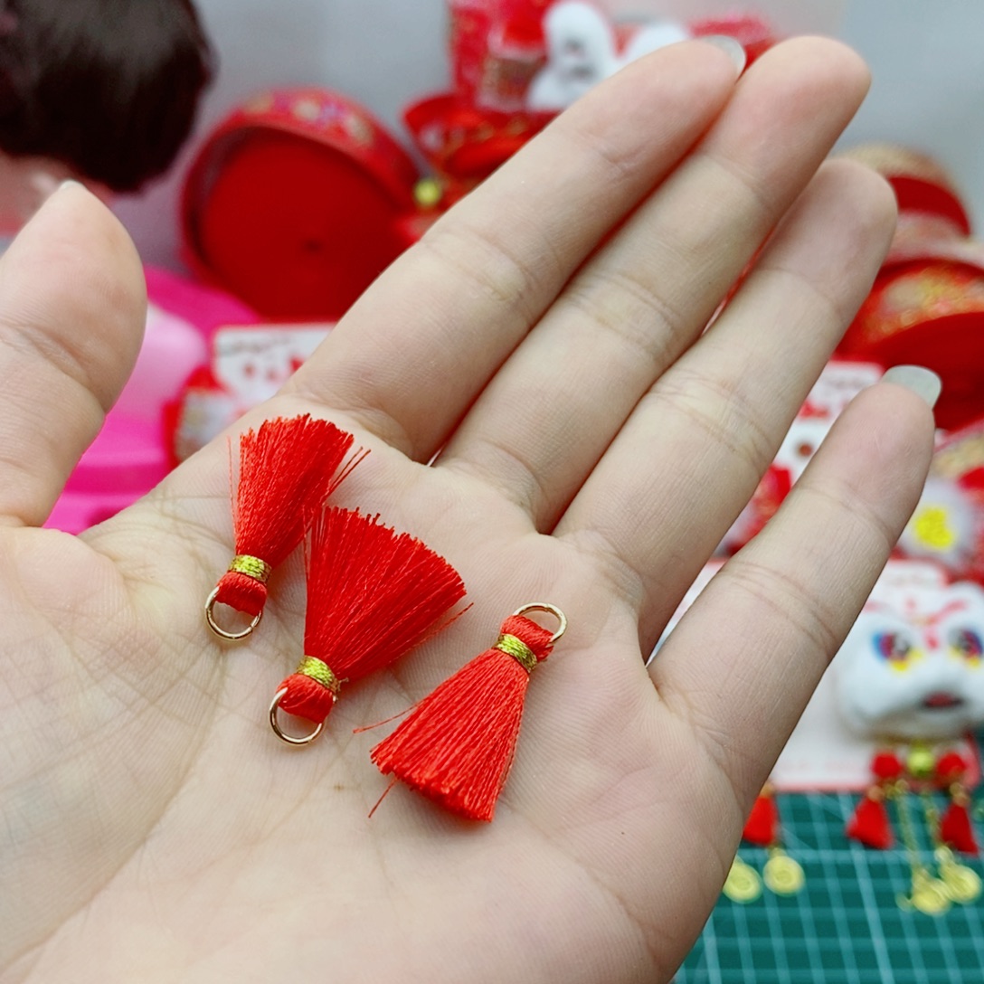 迷你小流苏 红色100个