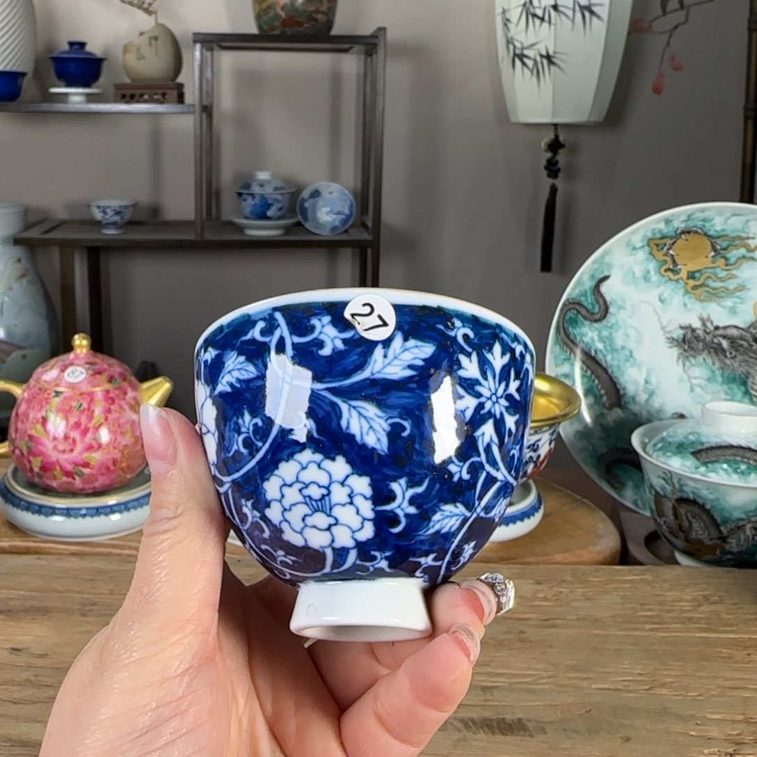 杯景德镇陶瓷柴烧多人