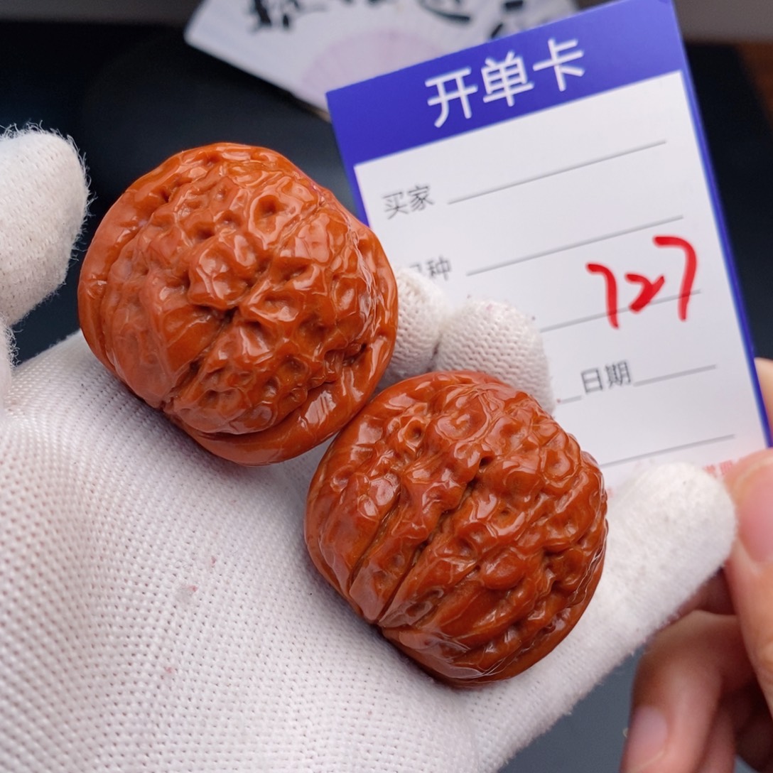 文玩核桃把件40甲骨文727