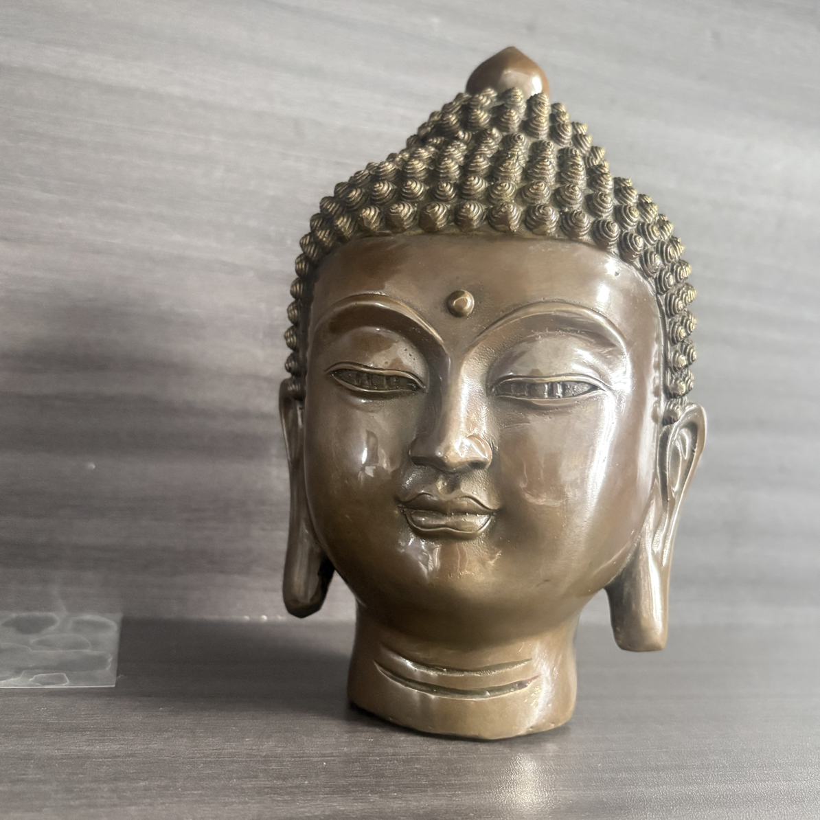 复古纯铜佛头造型吉祥如意摆件四斤多重