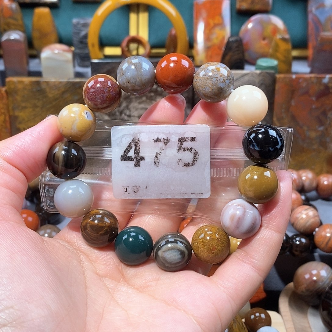 硅化玉天然北票硅化玉手串未镶嵌天然北票硅化玉手串