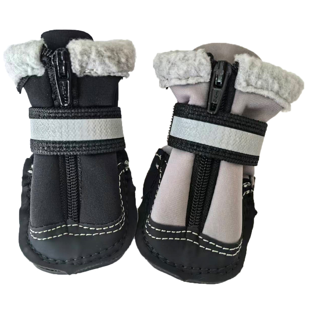 冬季狗狗保暖棉鞋软底耐磨加绒防滑防雪遛狗鞋小型犬泰迪比熊