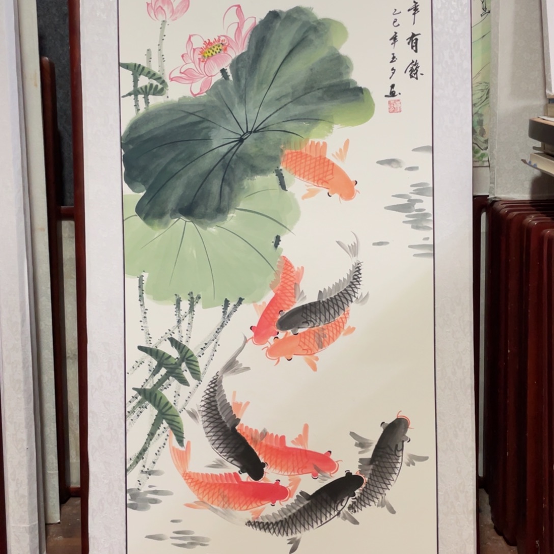 国画带框尺寸63*123厘米