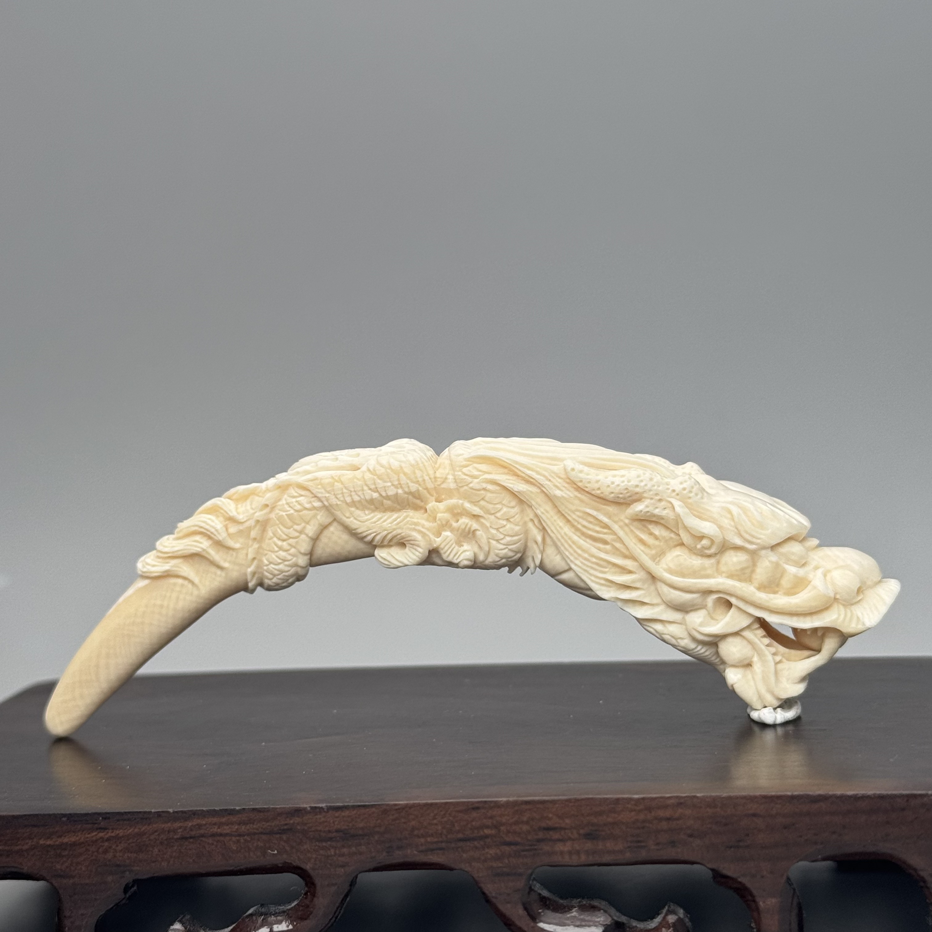 DEZHI/德志102*22*15mm22.5g带皮盘龙牙尖猛犸牙Y690默认打孔绑绳