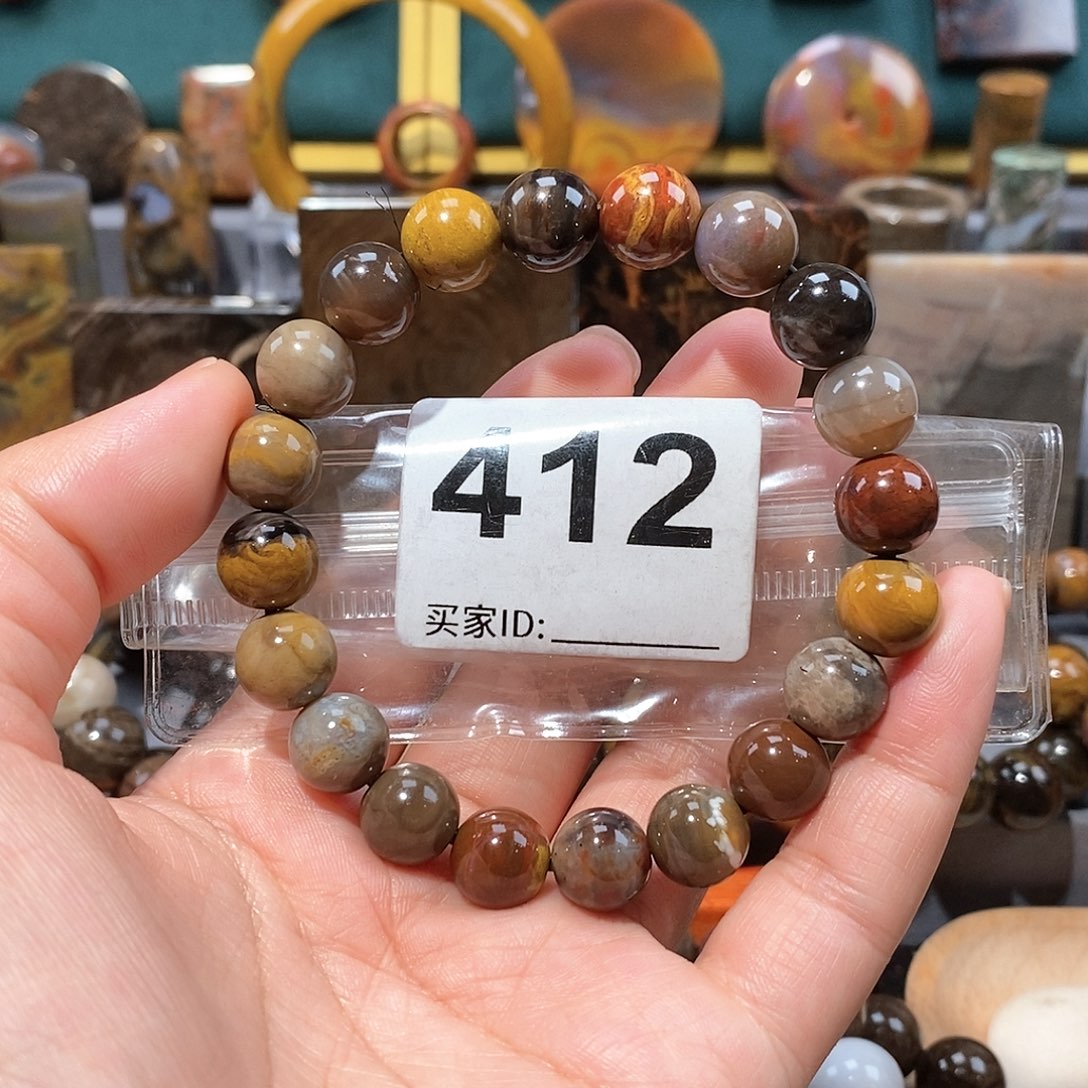 硅化玉天然北票硅化玉手串未镶嵌天然北票硅化玉手串