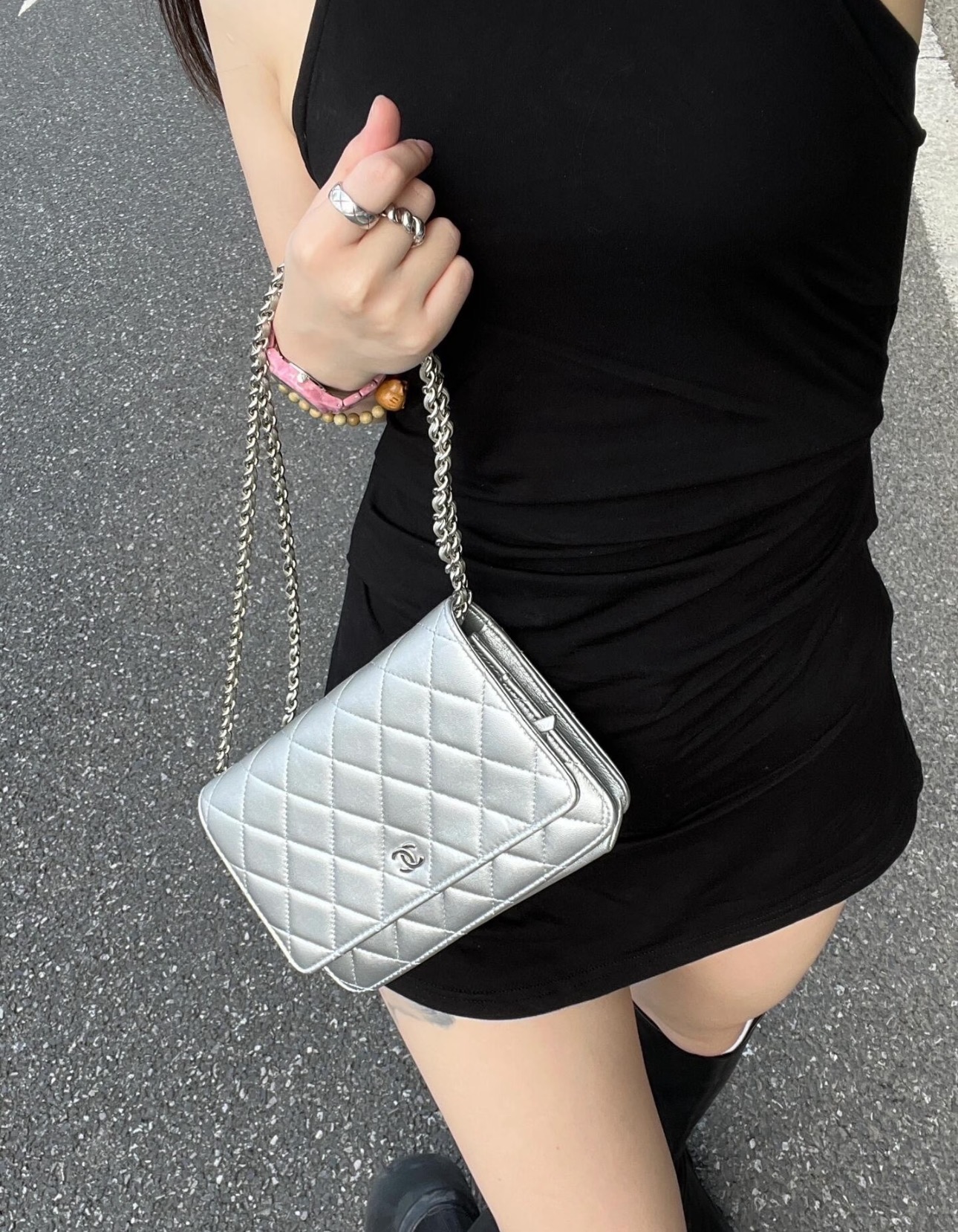 未使用 Chanel/香奈儿 香奈儿 24P荔枝纹手柄CF链条包