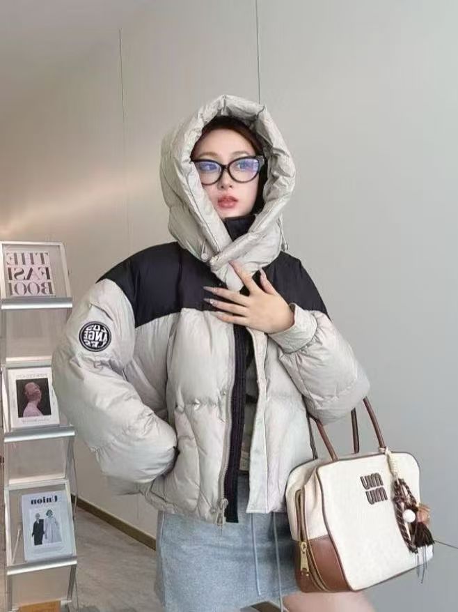 时尚休闲百搭情侣宽松加厚韩版冬季短款保暖连帽