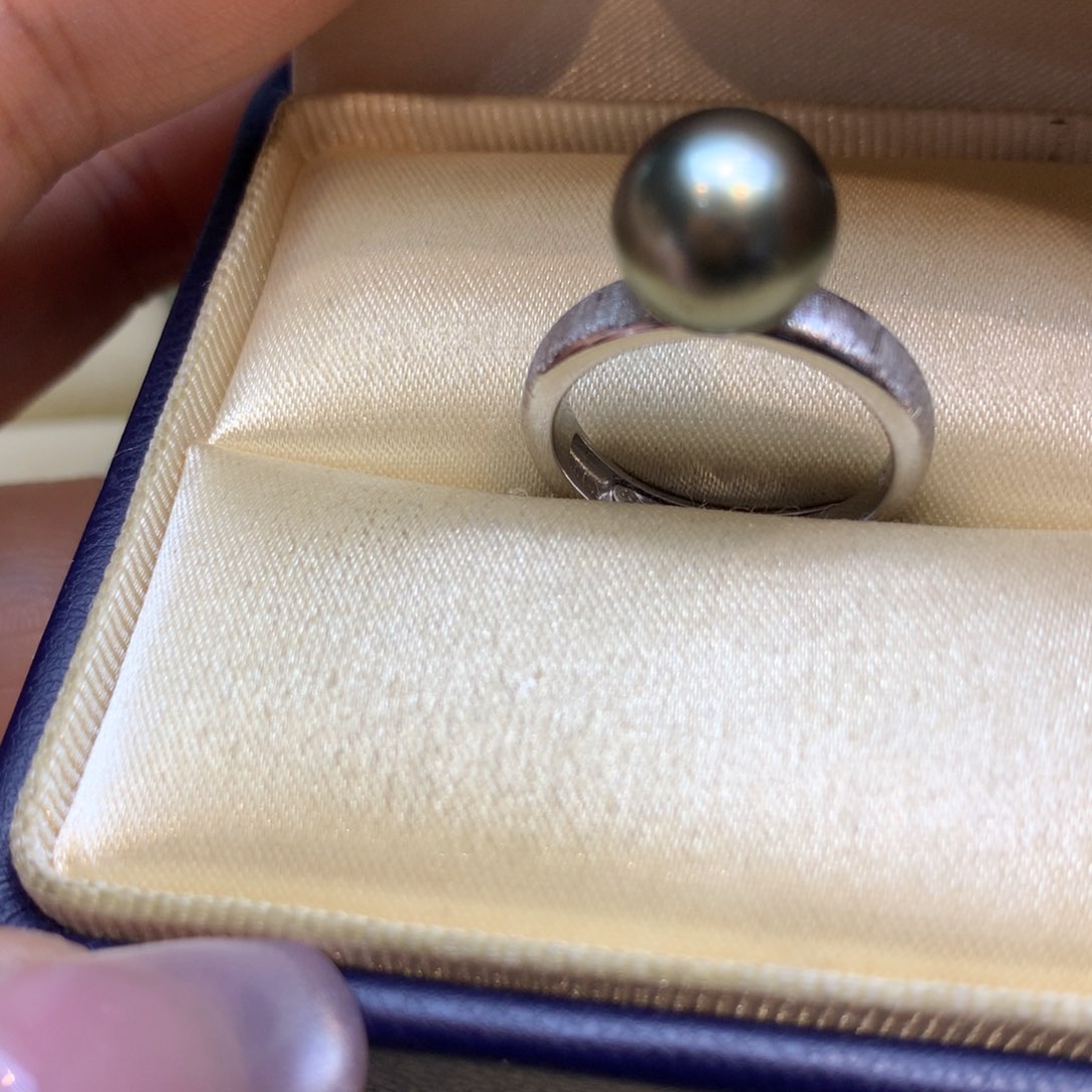 银S925镶嵌戒指海水珍珠