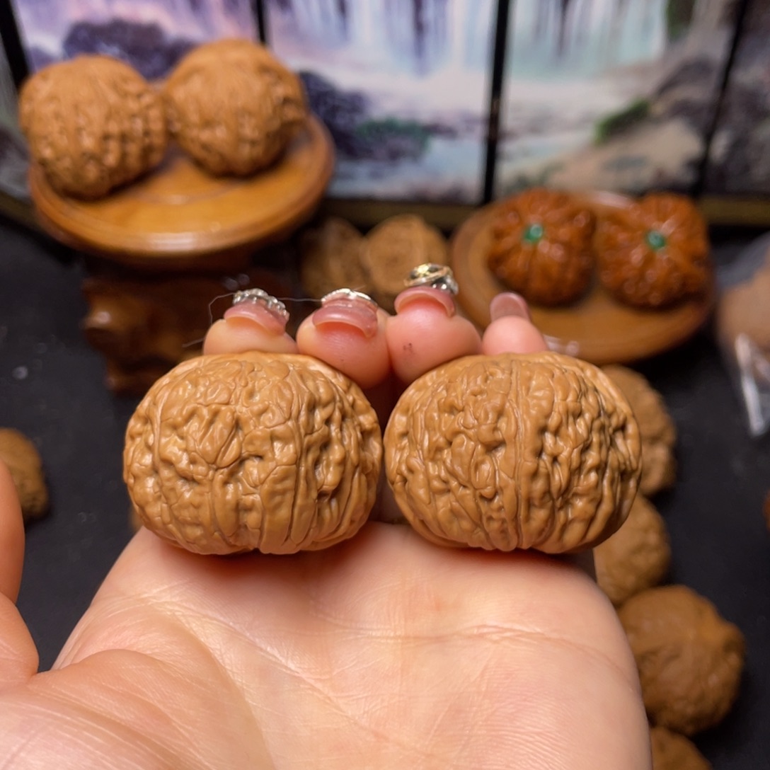 文玩核桃把件37全品平底锅