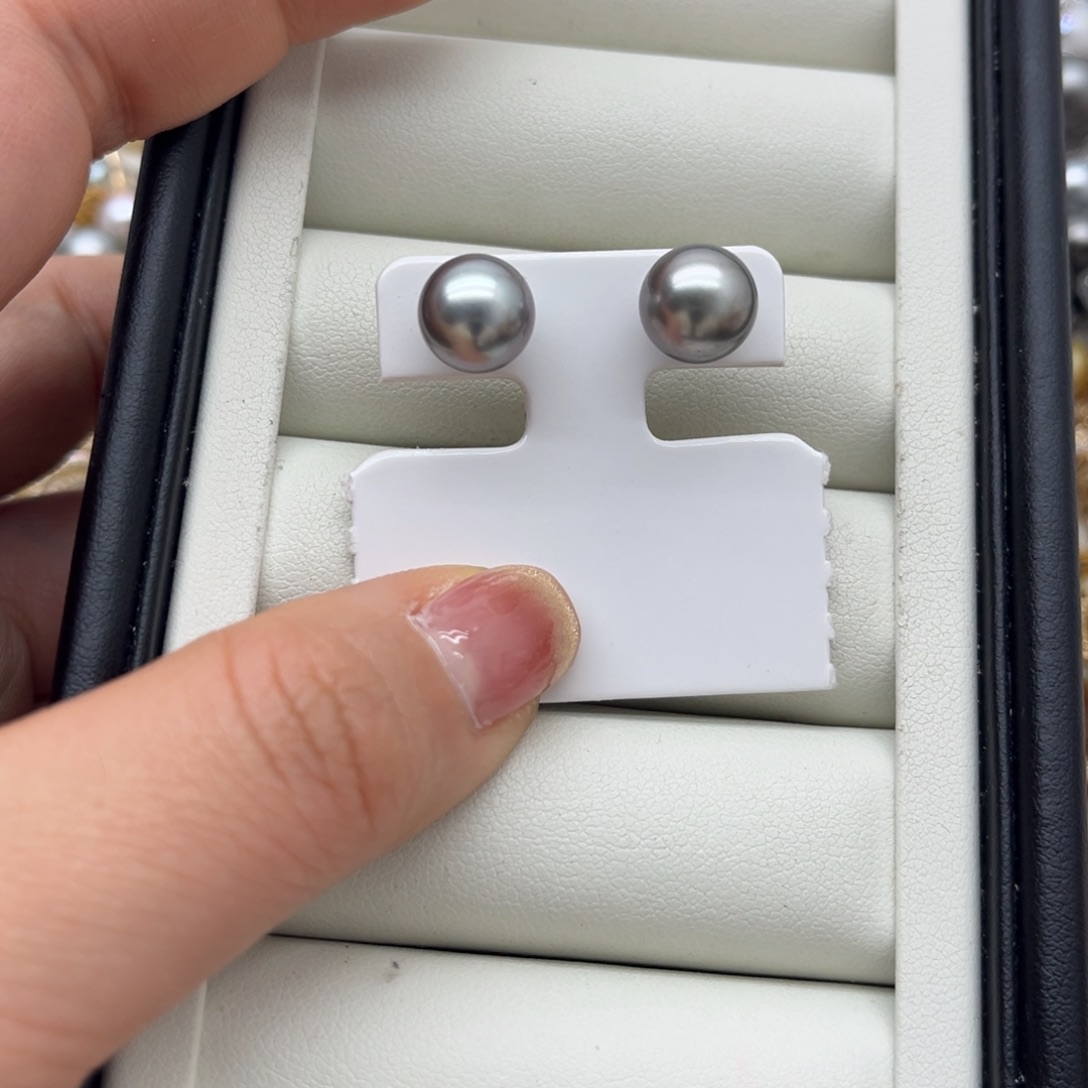 耳饰海水珍珠银S925镶嵌