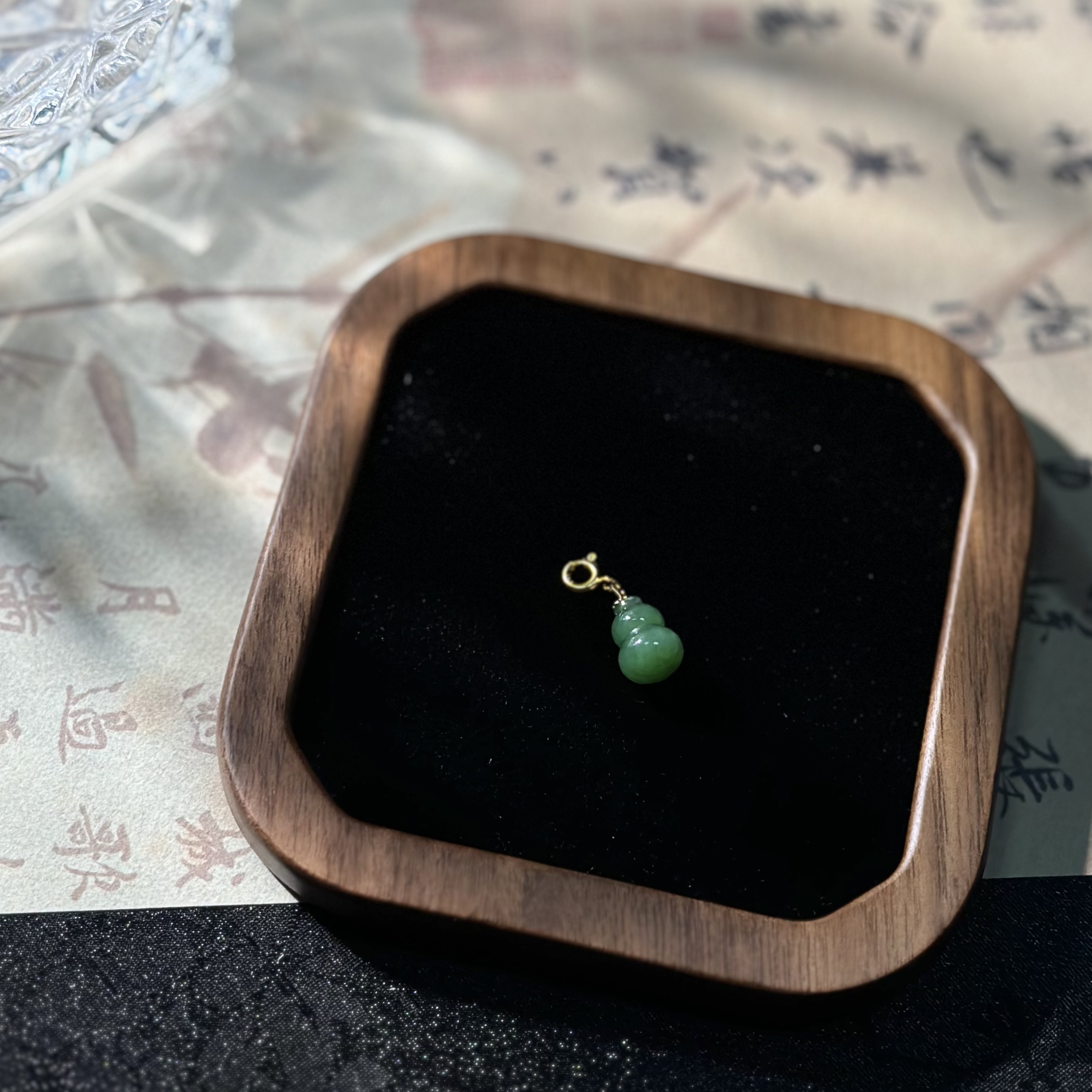 小婵-碧玉和田玉小葫芦吊坠（不含链）小众