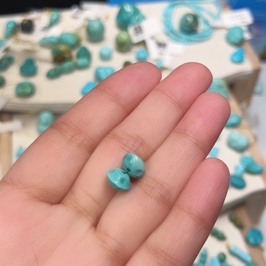 水****绿松石未镶嵌珠宝半成品