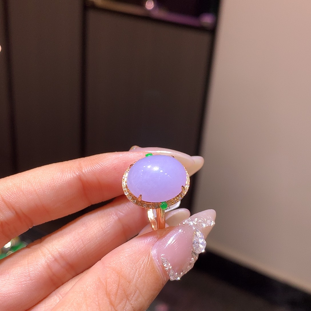 翡翠颈饰18K金镶嵌轩**宝
