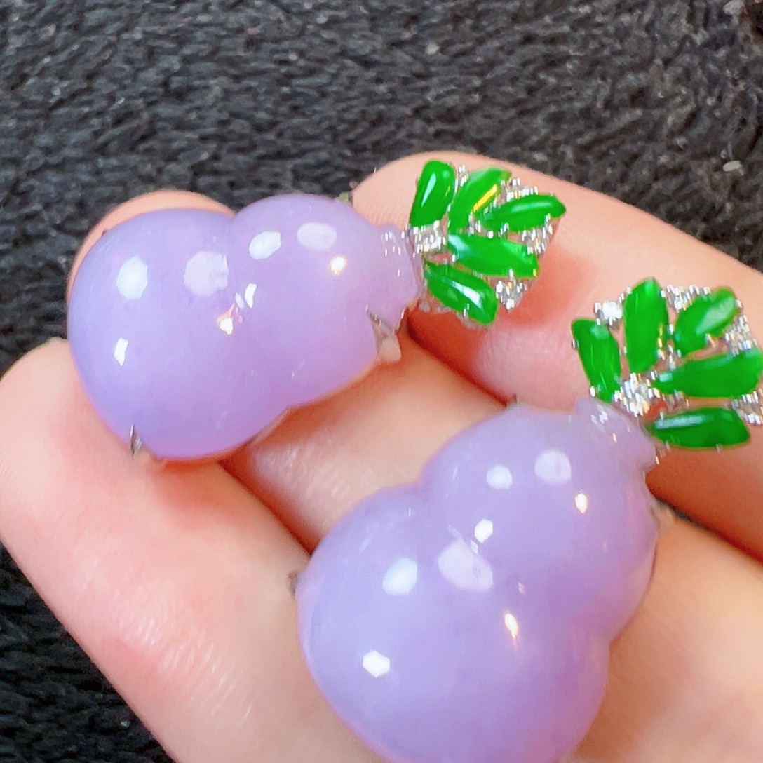 翡翠18K金镶嵌耳饰【福利款】签收后24小时鉴赏期