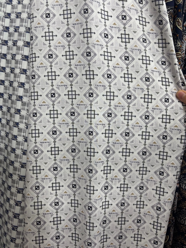 精梳棉棉绸！男款花色可做套装衬衣家居服幅宽1.45
