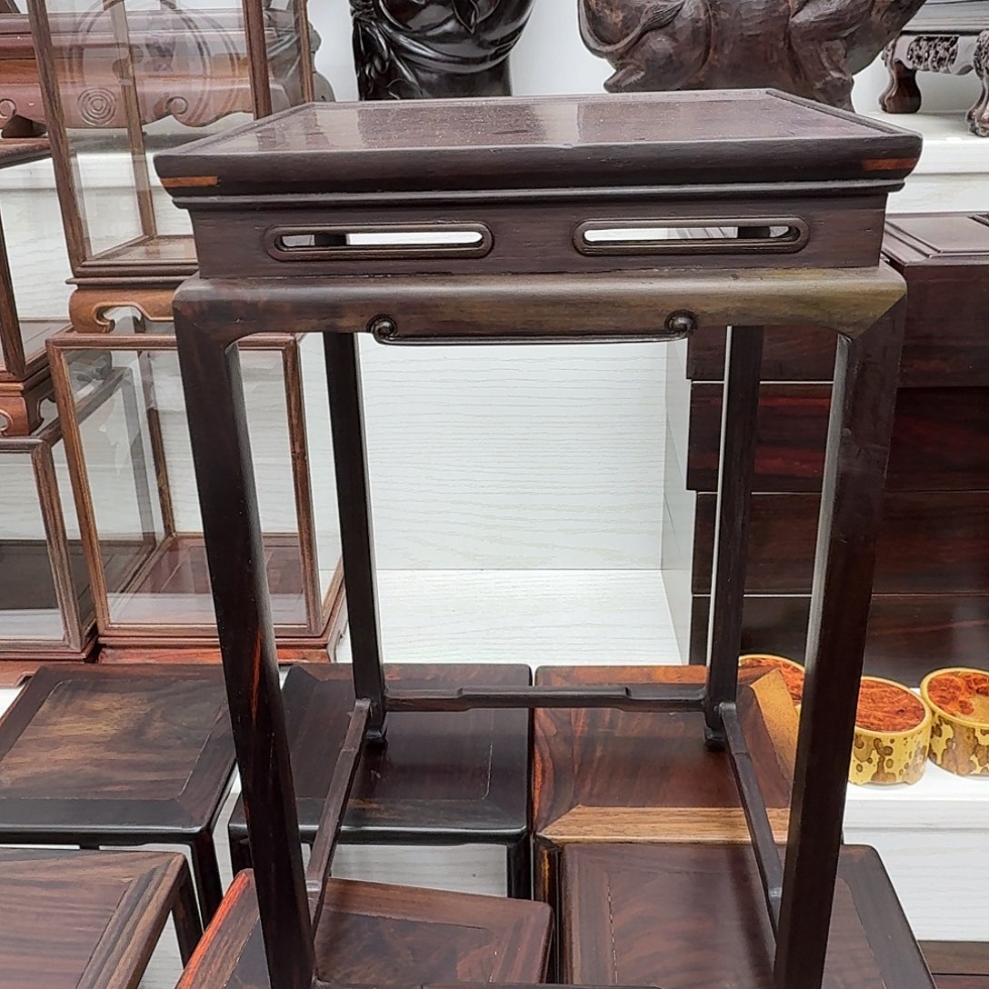 木大红酸枝16正方高26花架