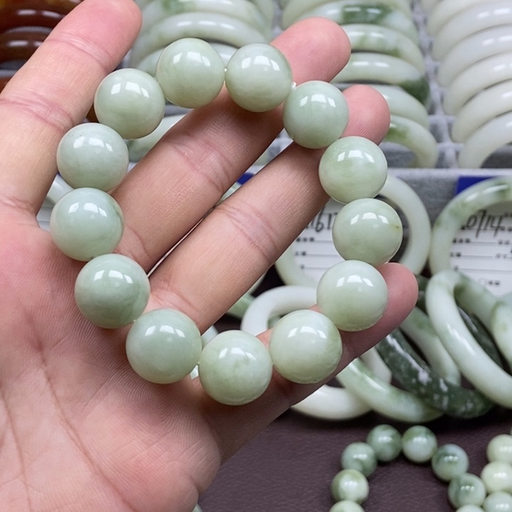 蛇纹石玉未镶嵌手链