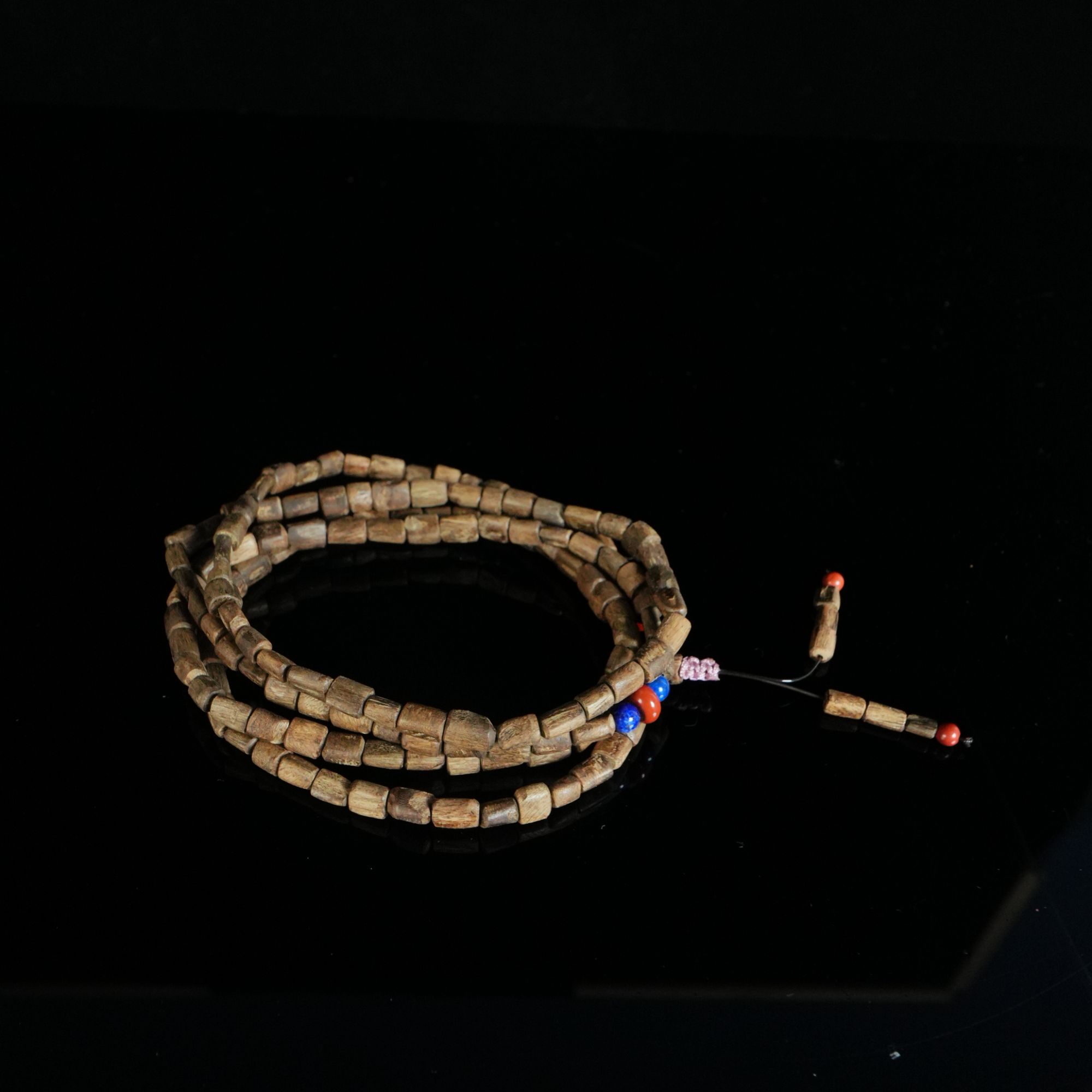 DY-B4751 印尼坤甸熟结老料沉香随型长串 11.8g