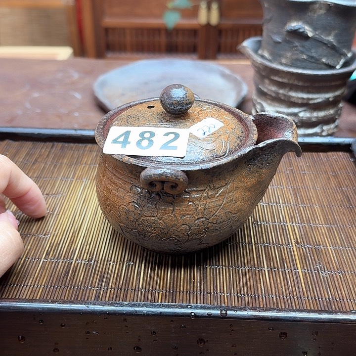 纯手工制作粗陶茶具