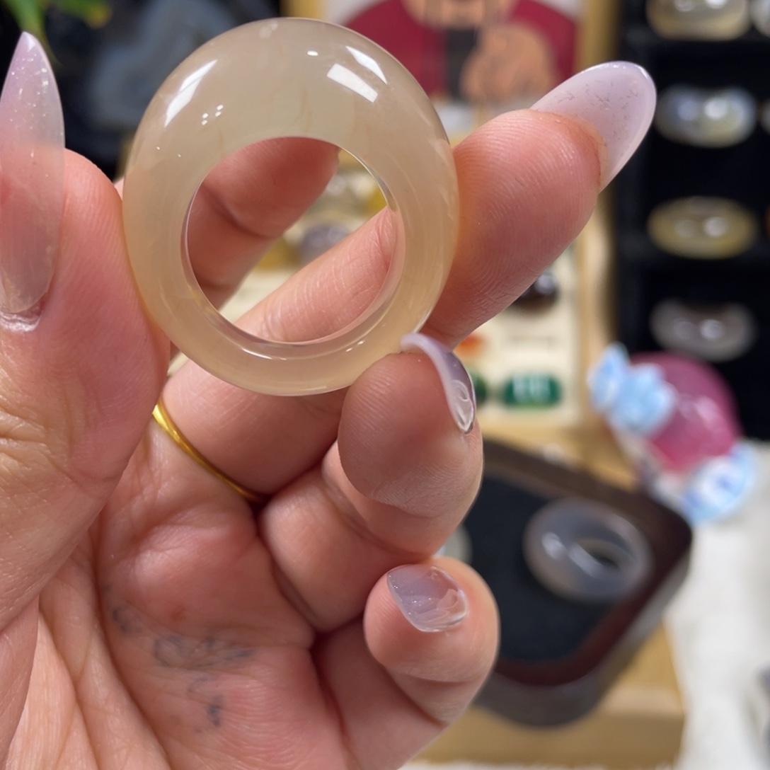 玛瑙/玉髓未镶嵌戒指23龙纹（非质量问题.不退不换）