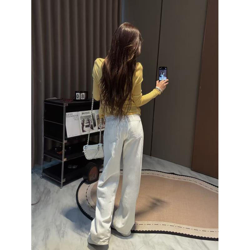 李馨儿【慵懒牛仔裤】牛仔裤女休闲卫裤ins简约财阀千金百搭高瘦
