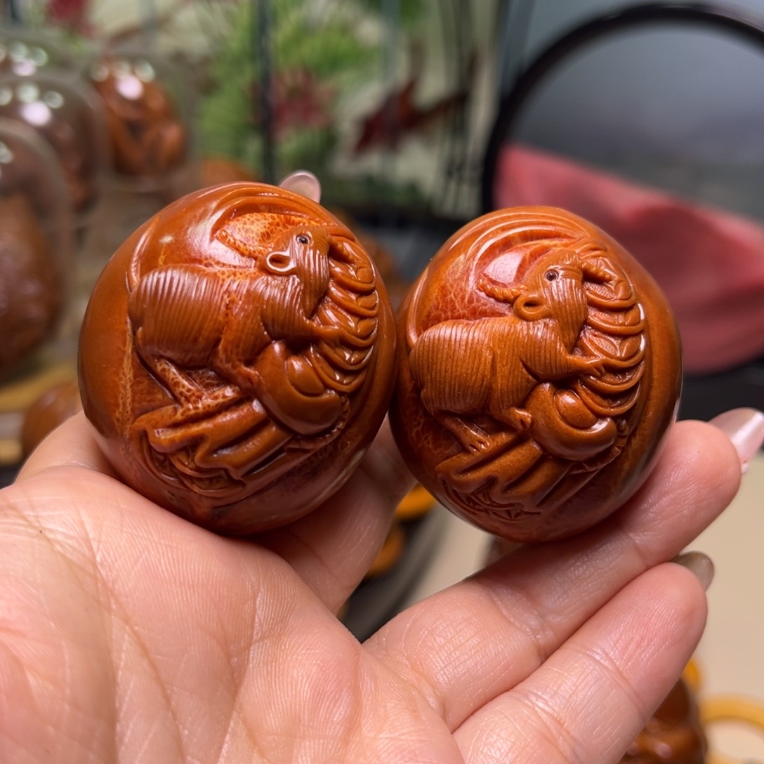 橄榄核手串/手链西***熊鼠你有财一对四零尺