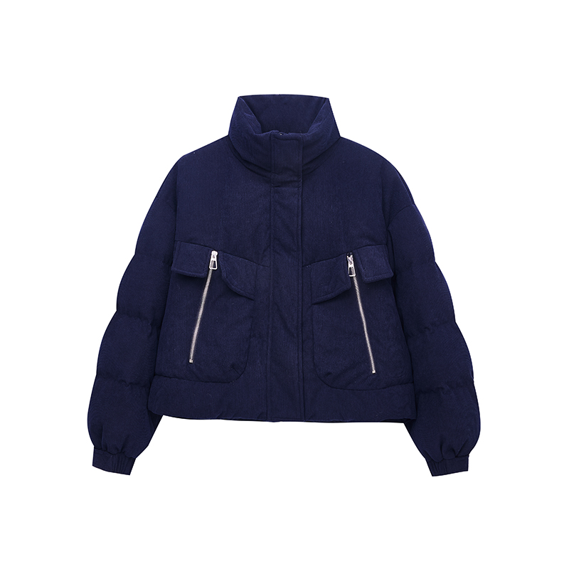 【达人专属】立领灯芯绒羽绒服W9872