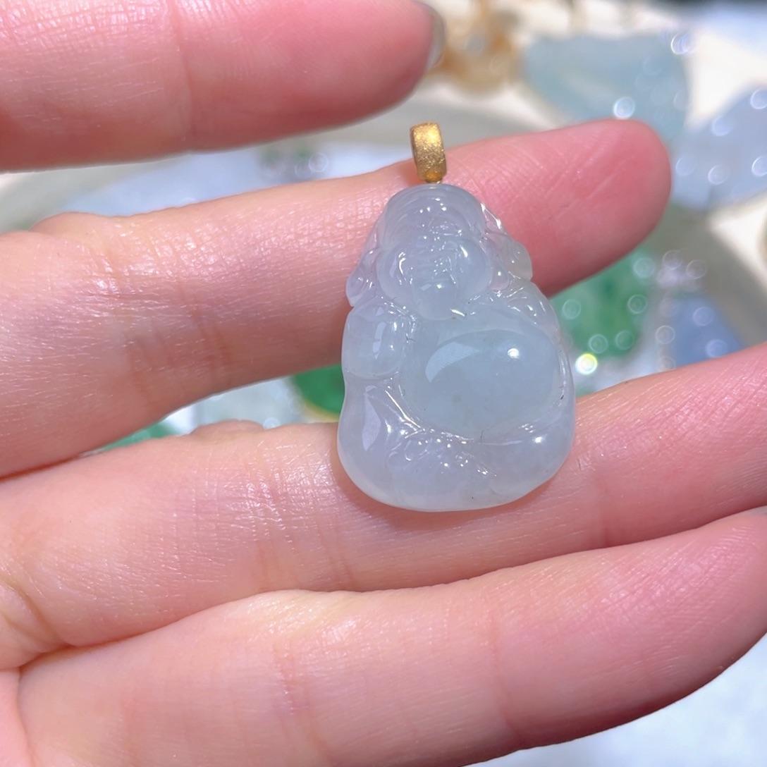 翡翠颈饰18K金镶嵌翡翠