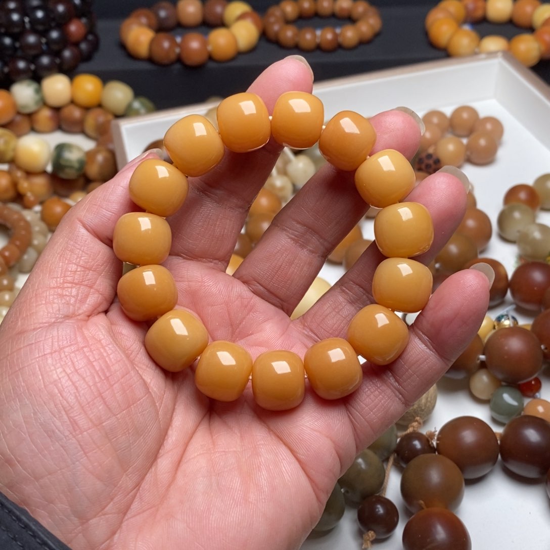 菩提根/象牙果手串卡15风化色老型